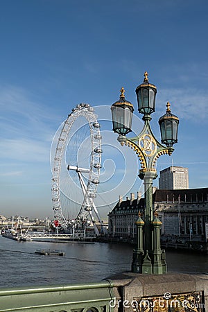 View on the London Eye Editorial Stock Photo