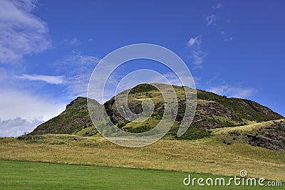 Scenic Landscape of Park in the Capital City of Scotland Stock Photo