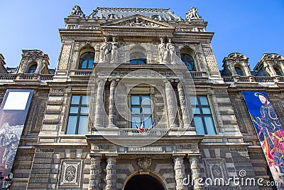 View on the Louvre museum in Paris Editorial Stock Photo