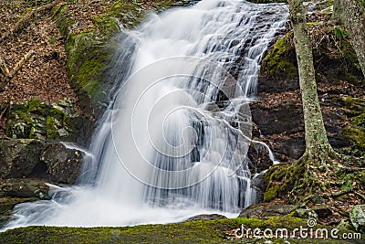 View of the Lower Crabtree Falls in the Blue Ridge Mountains, Virginia, USA Stock Photo