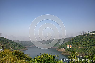 View from Lower Dam of Ajodhya Hills Stock Photo