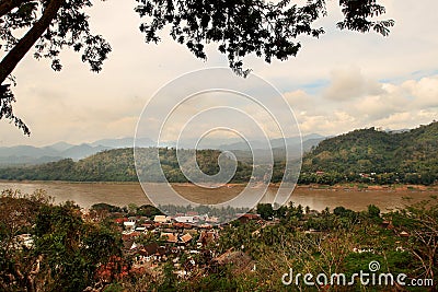 The view of Luang Prabang (Laos) Stock Photo