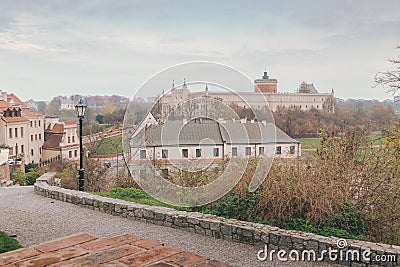 View of the Lublin Castle from the Po Farze Square in Lublin Stock Photo