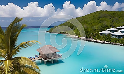 View on luxury exotic resort Stock Photo