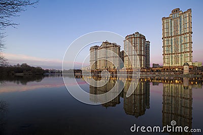 View on luxury residential complex Alie Parusa Stock Photo