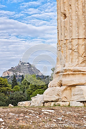 Lycabettus hill in Athens Greece Stock Photo
