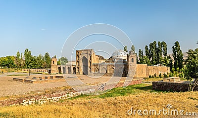 View of Madrasa Kuhna near Hisor Fortress, Tajikistan Stock Photo