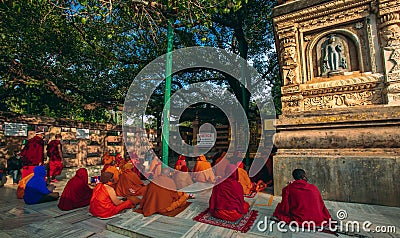 Mahabodhi Temple, Bodhgaya Editorial Stock Photo
