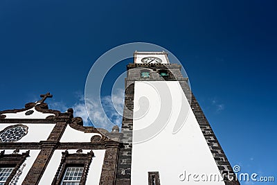 View of the main church of ponta delgada Stock Photo