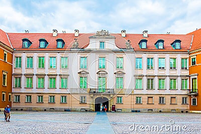 View of the main courtyard of the royal castle in Warsaw....IMAGE Editorial Stock Photo