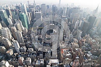 View of Manhattan from Empire State Building Stock Photo