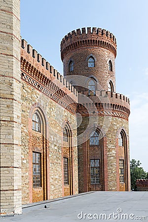 View of the Marianne Wilhelmine Oranska Palacein Kamieniec Zabkowicki, Poland. Stock Photo