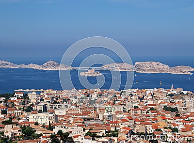 View on Marseilles city Stock Photo