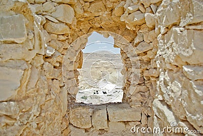 View from Masada fortress Editorial Stock Photo