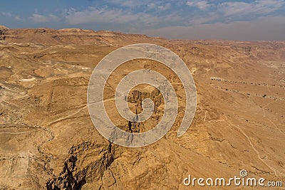 View from Masada Fortress, National Park,Judea, Israel, Editorial Stock Photo