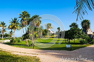 View of Mayan Temples at Tulum, Mexico Editorial Stock Photo