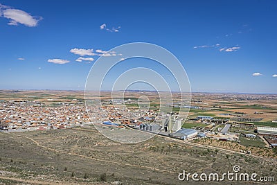 view from the medieval castle of Consuegra in the province of To Stock Photo