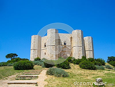 View of medieval fortress Castel del Monte Stock Photo