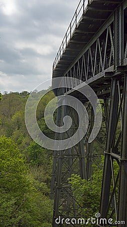 View of Meldon Viaduct Stock Photo