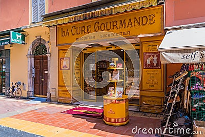 A view in Menton in France Editorial Stock Photo