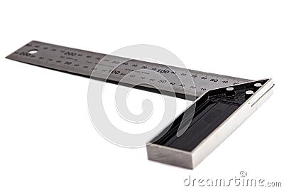 Metal Engineer corner ruler isoalted on white background Stock Photo