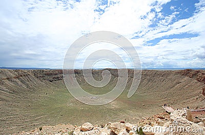 A View of Meteor Crater Stock Photo