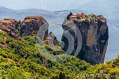 View of the Meteora monasteries. Kalambaka. Greece. Stock Photo