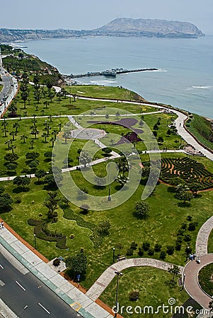 View of Miraflores Park, Lima - Peru Stock Photo