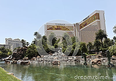 A View of the Mirage Hotel and Casino Editorial Stock Photo