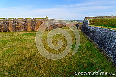 Moat of Fort George historic fortress Stock Photo