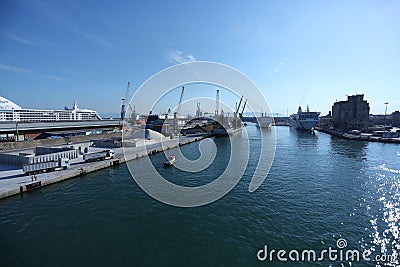 View from Moby Lines ferry in Corsica Editorial Stock Photo