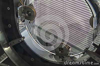 Model of Virgo interferometer mirror Stock Photo