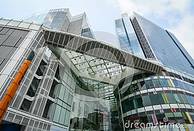 View of the modern building in Clark Quay, Singapore Editorial Stock Photo