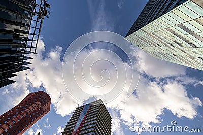 View of modern buildings in the city of Hospitalet de Llobregat Stock Photo