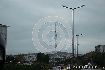View of modern Istanbul, mosques, roads, bridges and buildings. The beauty of the modern world Stock Photo