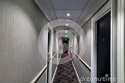 View of the modern small corridor in the building Stock Photo