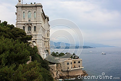 View Monaco neighborhoods. The beautiful Mediterranean Coast. Cote d'Azur Editorial Stock Photo