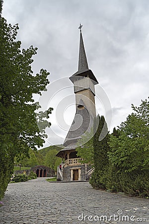 View of Barsana monastery Romania Stock Photo