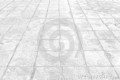 View Monotone Gray Brick Stone Pavement on The Ground for Street Road Stock Photo