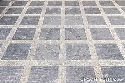 View Monotone Gray Brick Stone Pavement on The Ground for Street Road Stock Photo