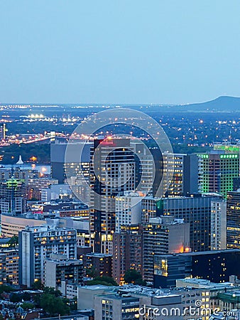 View of Montreal downtown, Quebec, Canada Stock Photo