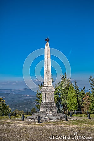 View of monument commemorating war soldiers Stock Photo