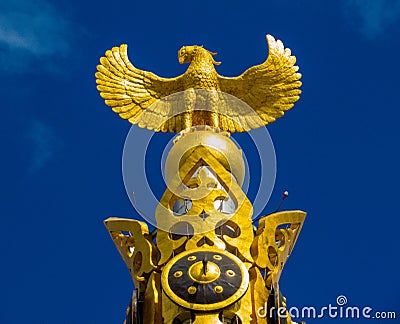 Monument Kazakh Eli, Independence Square, Nur-Sultan Astana, Kazakhstan Editorial Stock Photo