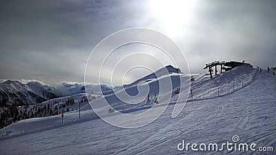 Flachau Ski Resort, Radstadter Tauern, Ski Amade, Austria Stock Photo