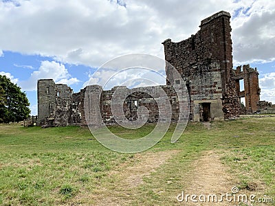 A view of Moreton Corbett Castle in Shropshire Editorial Stock Photo