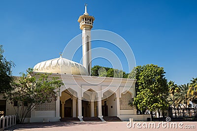 View of the mosque in Bastakiya, Dubai Stock Photo