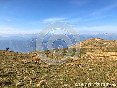 View of Mount Bald with the Alps in the background Stock Photo