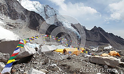 View from Mount Everest base camp Stock Photo