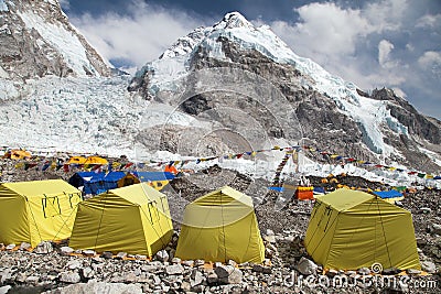 View from Mount Everest base camp Stock Photo