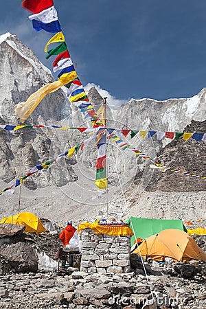 View from Mount Everest base camp Stock Photo